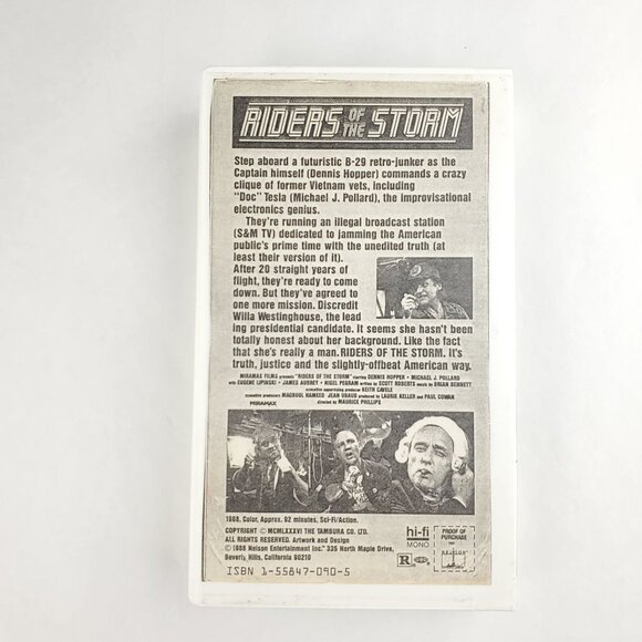 Riders Of The Storm VHS Tape 1988 - Original Release Dennis Hopper - Picture 5 of 6